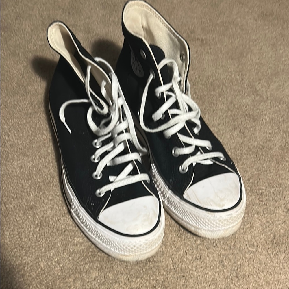 Black High Top Platform Converse